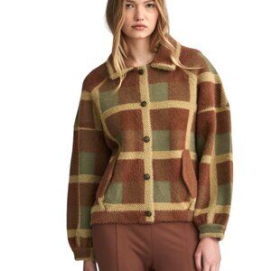 NWT NVLT EYELASH COATIGAN BOMBER JACKET SCANDI FALL HOUNDSTOOTH MED